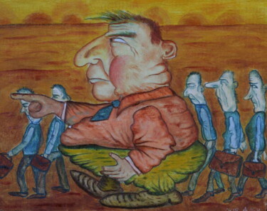 Painting titled "El líder" by Andrei Klenov, Original Artwork, Oil