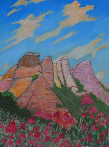 Peinture intitulée "Montserrat (Catalun…" par Andrei Klenov, Œuvre d'art originale, Huile