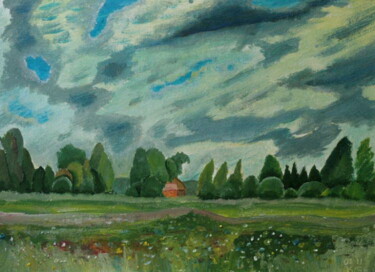 Ζωγραφική με τίτλο "in-evening" από Andrei Klenov, Αυθεντικά έργα τέχνης, Λάδι