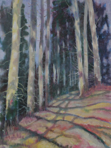 Malerei mit dem Titel ""Forest"" von Andrei Klenov, Original-Kunstwerk, Öl