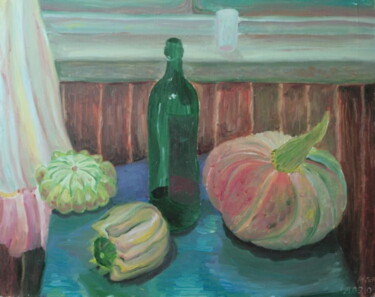 Painting titled "pumpkins" by Andrei Klenov, Original Artwork, Oil