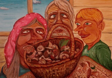 Pintura titulada "mushroom-year-has-s…" por Andrei Klenov, Obra de arte original, Oleo
