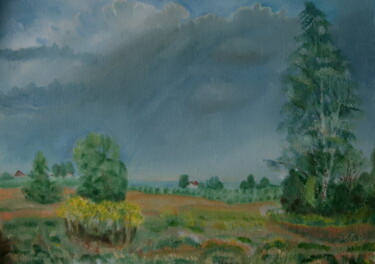 Painting titled "before-the-rain" by Andrei Klenov, Original Artwork, Oil