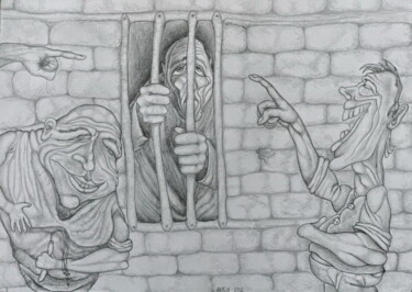 Drawing titled "The mockery of the…" by Andrei Klenov, Original Artwork, Pencil