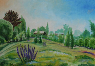 Painting titled "warm day in spring" by Andrei Klenov, Original Artwork, Oil