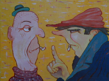 Painting titled "Collusion" by Andrei Klenov, Original Artwork, Oil