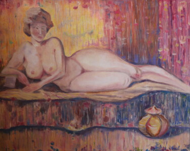 Schilderij getiteld "Naked woman" door Andrei Klenov, Origineel Kunstwerk, Olie
