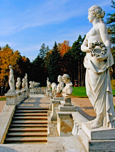 Photographie intitulée "Осенний парк" par Andrey Petrosyan, Œuvre d'art originale, Photographie numérique