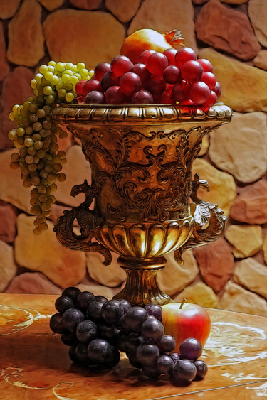 Fotografia intitulada "Натюрморт с виногра…" por Andrey Petrosyan, Obras de arte originais, Fotografia digital