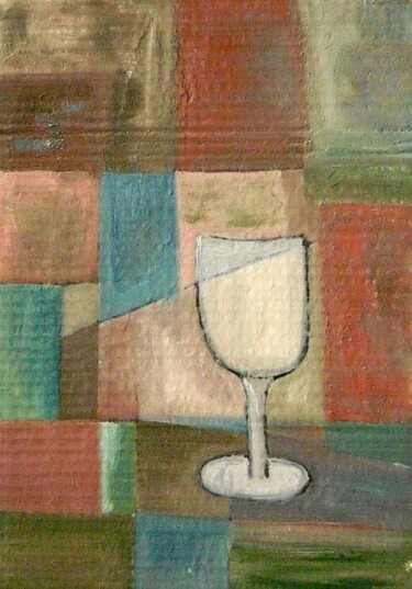 Painting titled "Empty glass" by Andrei Poliakov, Original Artwork, Oil