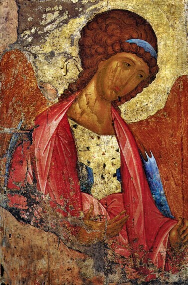 Malerei mit dem Titel "Saint Michel l'Arch…" von Andreï Roublev, Original-Kunstwerk, Öl