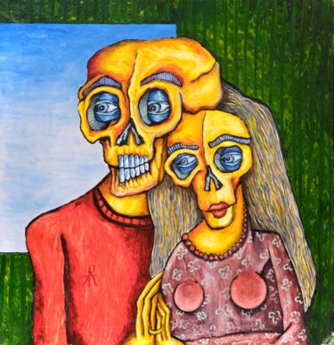 Картина под названием "A Married Couple" - Andrei Sinukhin, Подлинное произведение искусства, Масло