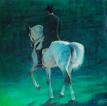 Pittura intitolato "Emerald shine" da Andrei Sitsko, Opera d'arte originale, Olio