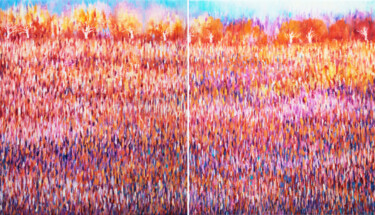 Peinture intitulée "Apple orchard IV" par Andrei Sitsko, Œuvre d'art originale, Huile