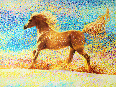 Картина под названием "Arabia. Golden sand…" - Andrei Sitsko, Подлинное произведение искусства, Масло
