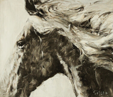 Картина под названием "Black and White ser…" - Andrei Sitsko, Подлинное произведение искусства, Масло Установлен на Деревянн…