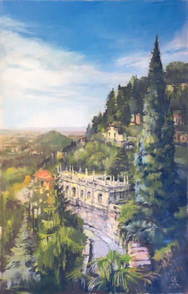 Ζωγραφική με τίτλο "Paradise. Bergamo" από Andrei Svistunov, Αυθεντικά έργα τέχνης, Παστέλ