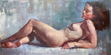 Schilderij getiteld "Nude model 2" door Andrei Svistunov, Origineel Kunstwerk, Olie