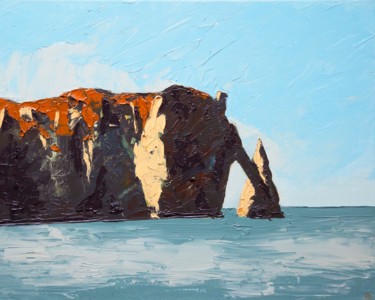 Cliffs of Etretat Peinture intitulée "Cliffs of Etretat" par Andrei Voica, Œuvre d'art originale, Huile