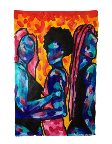 Painting titled "BE THERE" by Andreia Barros, Original Artwork, Acrylic