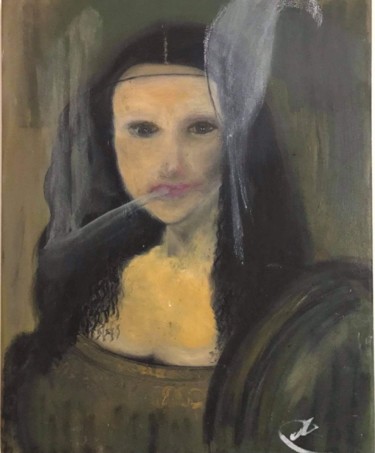 Pintura titulada "Mona Lisa" por Sophie Silva, Obra de arte original, Oleo Montado en Bastidor de camilla de madera
