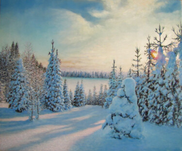 Pintura intitulada "Морозко" por Andrei Abramov (Andrei Liumes), Obras de arte originais, Óleo