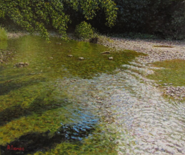 Картина под названием "Горный ручей" - Андрей Абрамов (Андрей Люмес), Подлинное произведение искусства, Масло