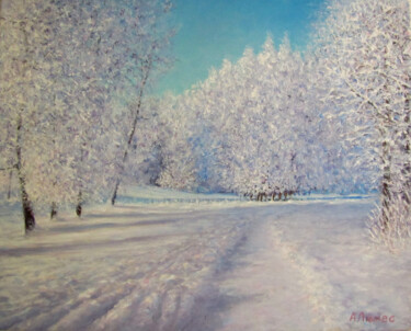 Картина под названием "Зимнее кружево" - Андрей Абрамов (Андрей Люмес), Подлинное произведение искусства, Масло