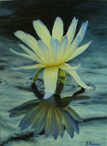 Картина под названием "лилия" - Андрей Абрамов (Андрей Люмес), Подлинное произведение искусства, Масло