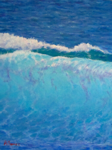 Картина под названием "Волна №2" - Андрей Абрамов (Андрей Люмес), Подлинное произведение искусства, Масло
