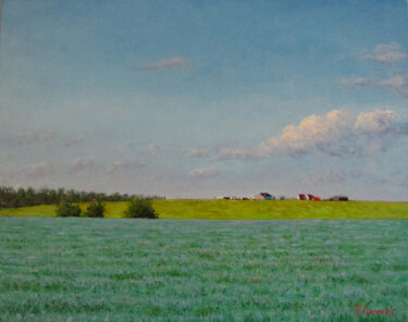 Картина под названием "Ферма" - Андрей Абрамов (Андрей Люмес), Подлинное произведение искусства, Масло