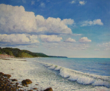 Картина под названием "Пляж" - Андрей Абрамов (Андрей Люмес), Подлинное произведение искусства, Масло