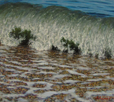 Картина под названием "Волна" - Андрей Абрамов (Андрей Люмес), Подлинное произведение искусства, Масло