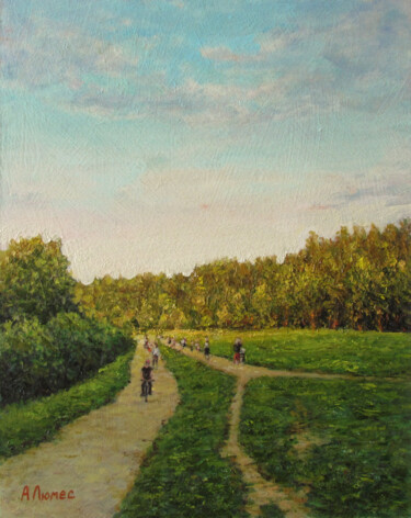 Картина под названием "Измайловский парк" - Андрей Абрамов (Андрей Люмес), Подлинное произведение искусства, Масло
