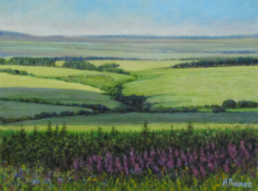 Картина под названием "Равнина" - Андрей Абрамов (Андрей Люмес), Подлинное произведение искусства, Масло