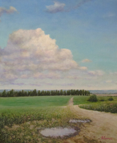 Pintura titulada "Поле" por Andrei Abramov (Andrei Liumes), Obra de arte original, Oleo