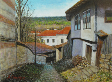 Painting titled "Город " Елена" (Бол…" by Andrei Abramov (Andrei Liumes), Original Artwork, Oil