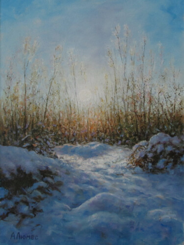 Ζωγραφική με τίτλο "Белое солнце" από Андрей Абрамов (Андрей Люмес), Αυθεντικά έργα τέχνης, Λάδι