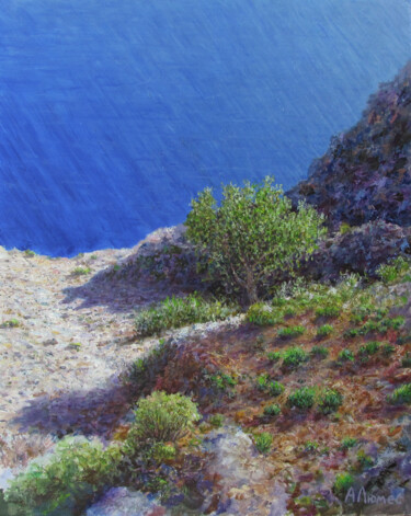 Peinture intitulée "У самого синего моря" par Andrei Abramov (Andrei Liumes), Œuvre d'art originale, Huile