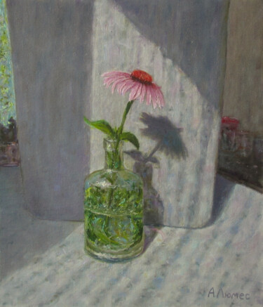Картина под названием "Лечебный цветок" - Андрей Абрамов (Андрей Люмес), Подлинное произведение искусства, Масло