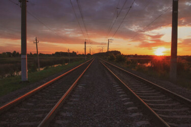 Фотография под названием "Дорога в закат" - Андрей Астафьев, Подлинное произведение искусства, Цифровая фотография