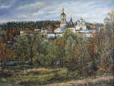 Pittura intitolato "Пафнутьев монастырь" da Andrei Biriukov, Opera d'arte originale, Olio