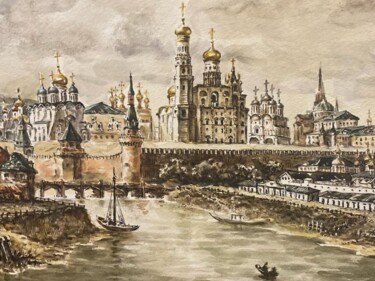"Вид на Кремль" başlıklı Tablo Андрей Бирюков tarafından, Orijinal sanat, Suluboya