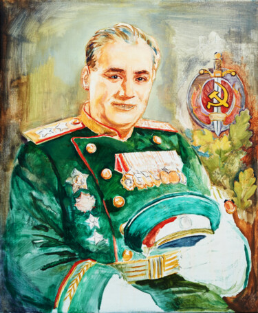 Painting titled "Эскиз к портрету Па…" by Andrei Biriukov, Original Artwork, Oil