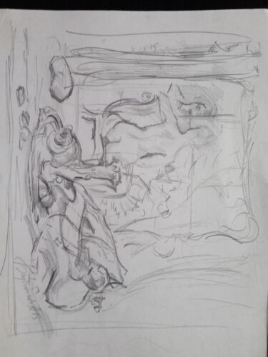 Картина под названием "рисунок к натюрморт…" - Андрей Бирюков, Подлинное произведение искусства, Акварель