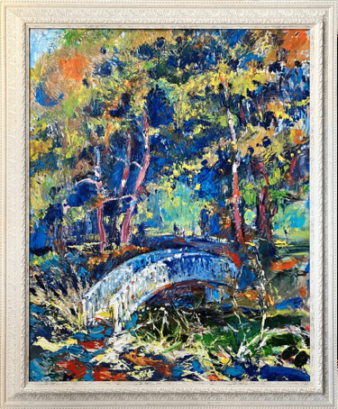 Malerei mit dem Titel "Walking in the park…" von Andrey Chebotaru, Original-Kunstwerk, Öl