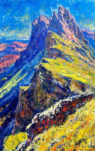 Painting titled "Dolomite Alps Oil p…" by Andrey Chebotaru, Original Artwork, Oil