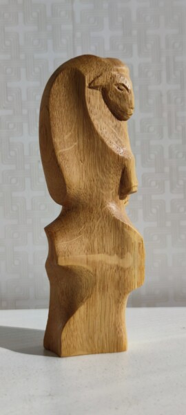 Sculpture intitulée "Arkhar" par Andrei Latyshev, Œuvre d'art originale, Bois