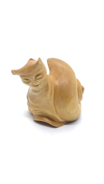 Скульптура под названием "Snail with a Face" - Андрей Латышев, Подлинное произведение искусства, Дерево
