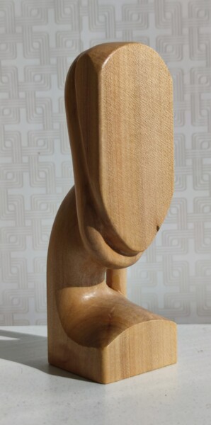 Скульптура под названием "No Face" - Андрей Латышев, Подлинное произведение искусства, Дерево